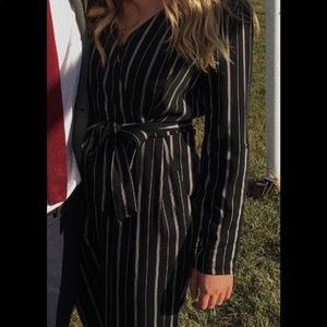 La Chateau pin stripe jumpsuit. Size large, worn once to a wedding